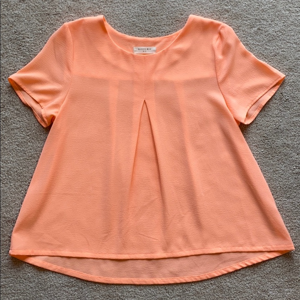 Tangerine short sleeve swing top